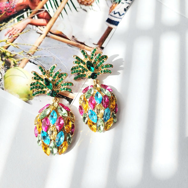 "Polly" Pineapple Drop Earrings