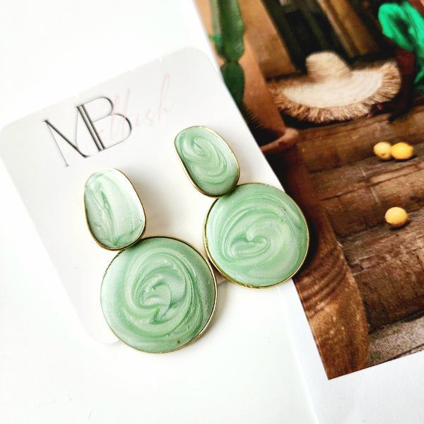 "Yuri" Drop Circle Earrings