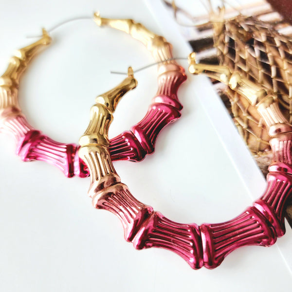 "Ashley" Bamboo Hoops